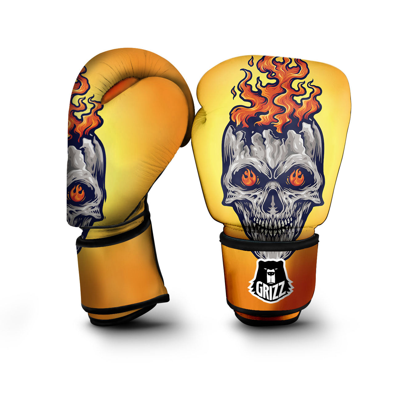 Devil Fire Punk Print Boxing Gloves-grizzshop