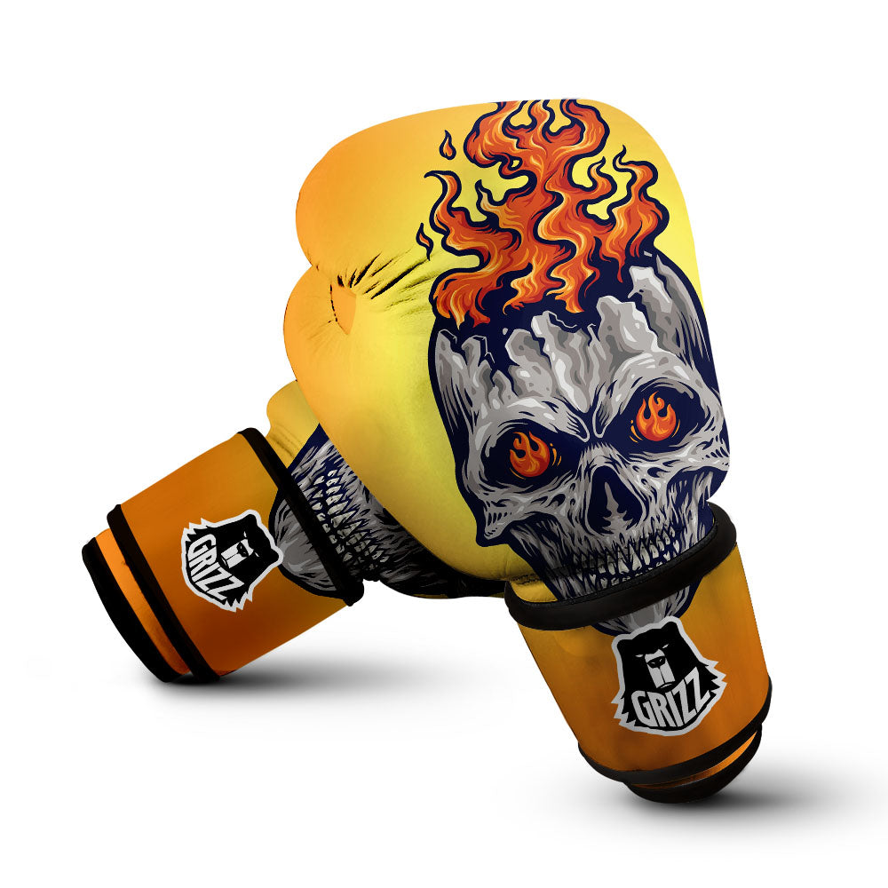 Devil Fire Punk Print Boxing Gloves-grizzshop