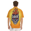 Devil Fire Punk Print Men's Short Sleeve Shirts-grizzshop