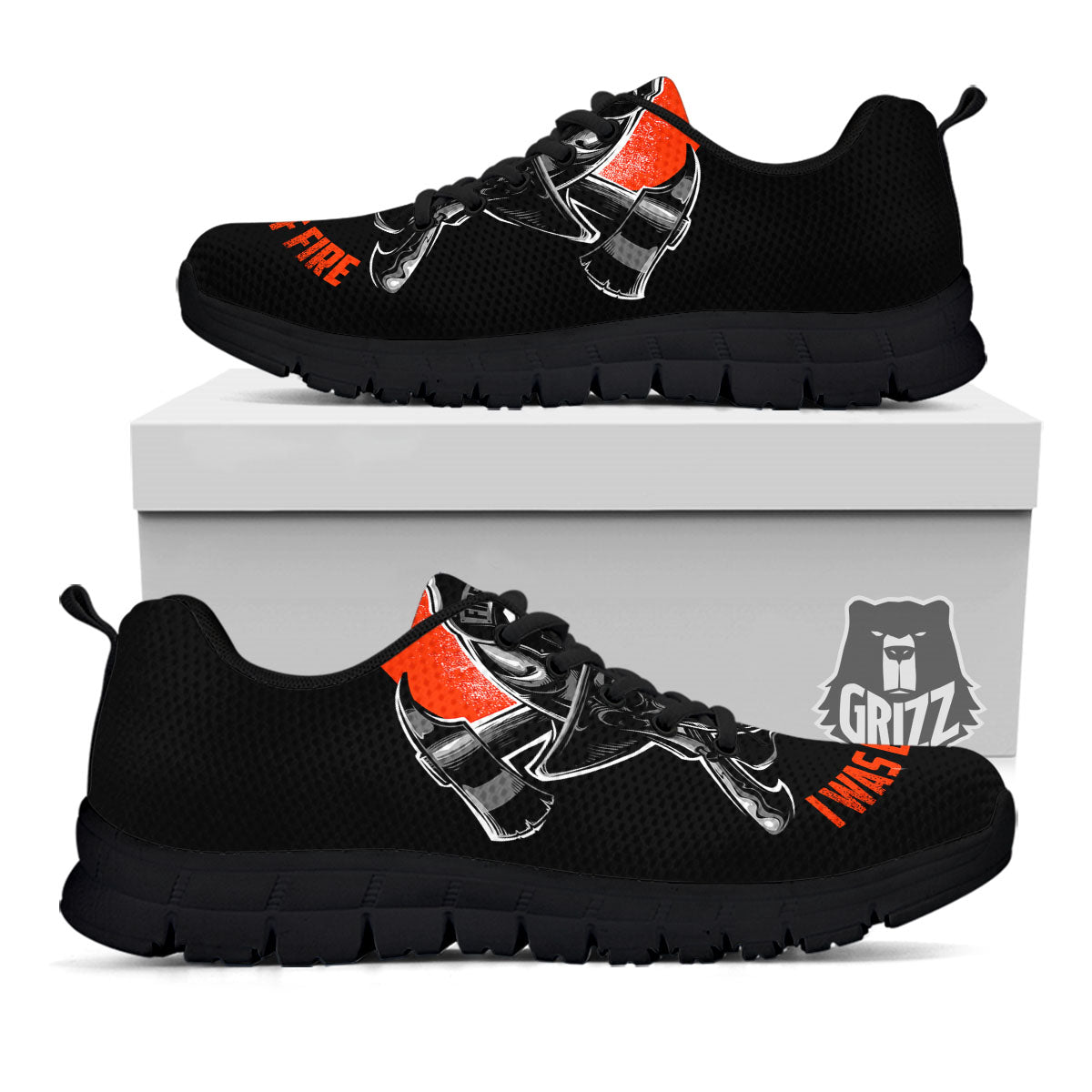 Devil Firefighter Print Black Sneaker-grizzshop