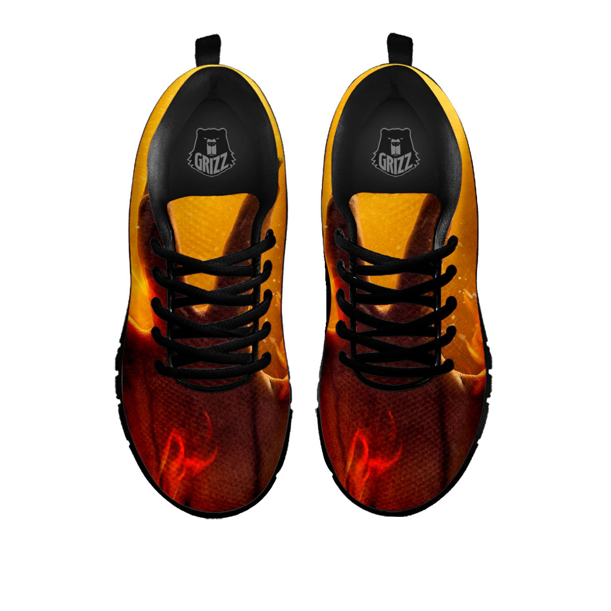 Devil Hand Print Black Sneaker-grizzshop