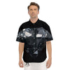 Diamond Black Print Men's Short Sleeve Shirts-grizzshop