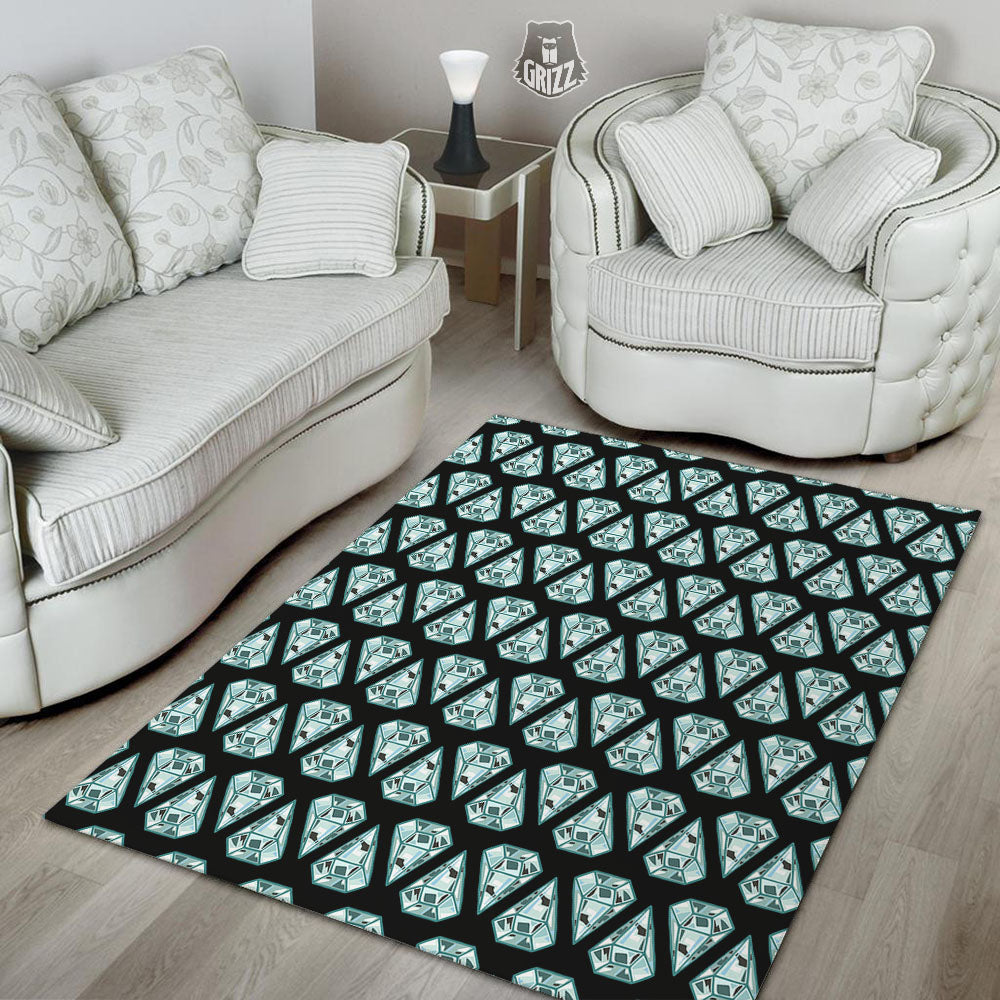 Diamond Cartoon Print Pattern Floor Mat-grizzshop