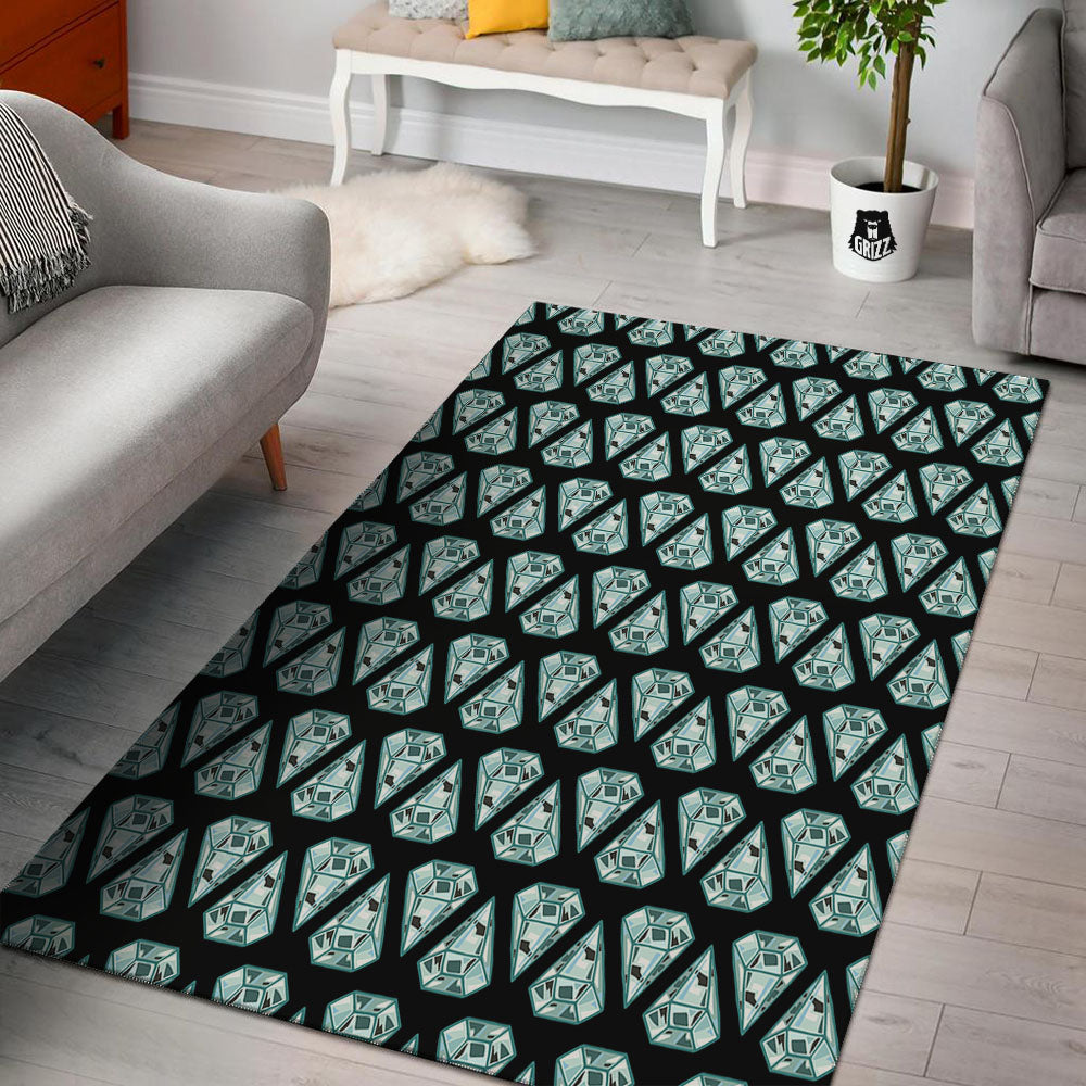 Diamond Cartoon Print Pattern Floor Mat-grizzshop