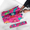 Diamond Colorful Pattern Print Automatic Foldable Umbrella-grizzshop