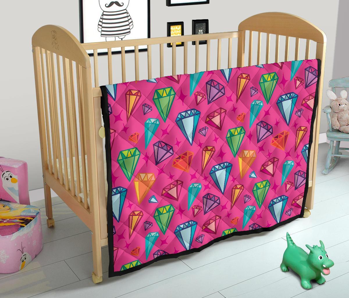 Diamond Colorful Pattern Print Quilt-grizzshop