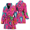 Diamond Colorful Pattern Print Women Long Robe-grizzshop