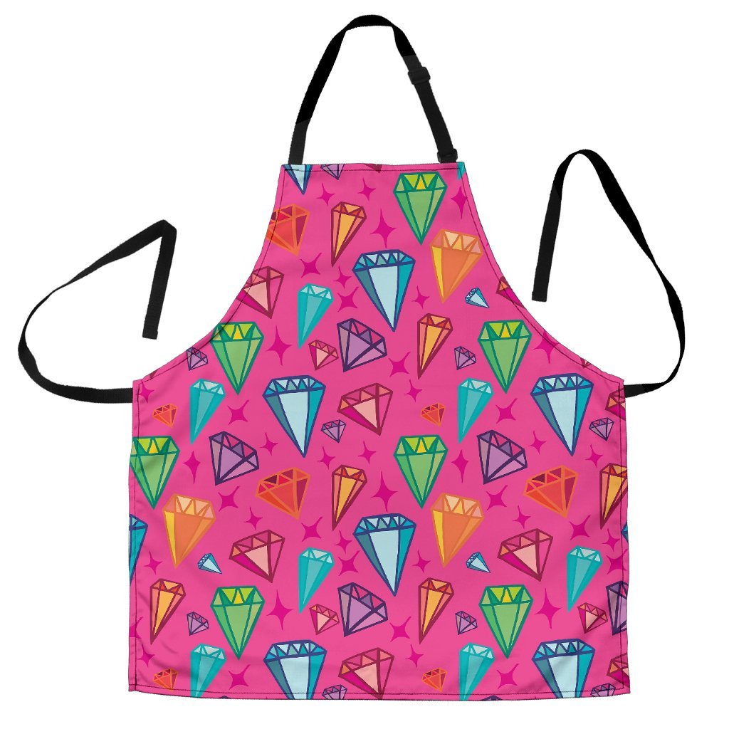 Diamond Colorful Pattern Print Women's Apron-grizzshop