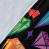 Diamond Colorful Print Pattern Blanket-grizzshop