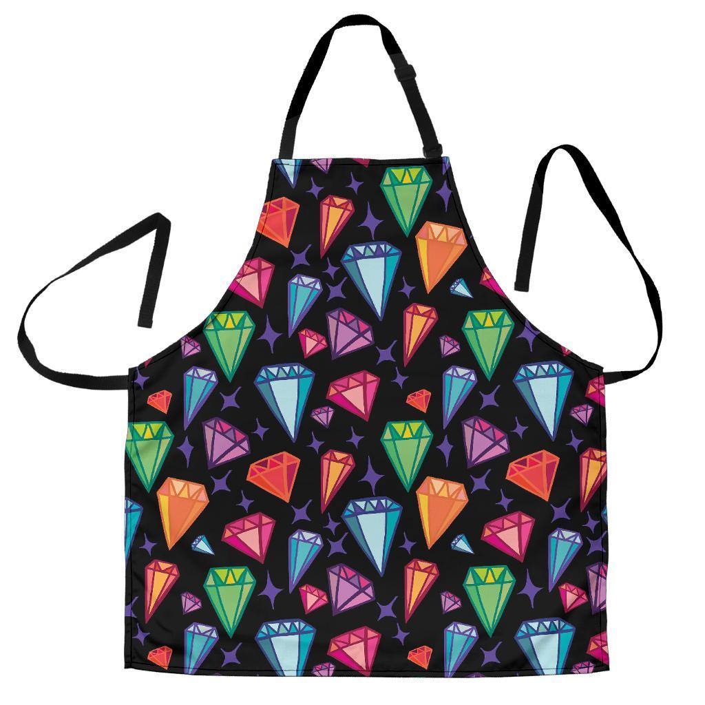 Diamond Colorful Print Pattern Men's Apron-grizzshop