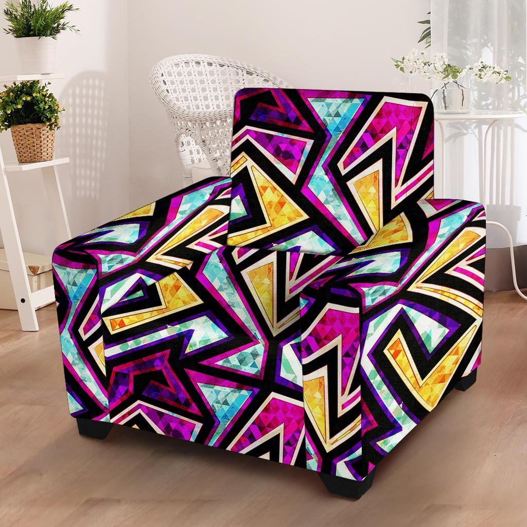 Diamond Geometric Armchair Cover-grizzshop