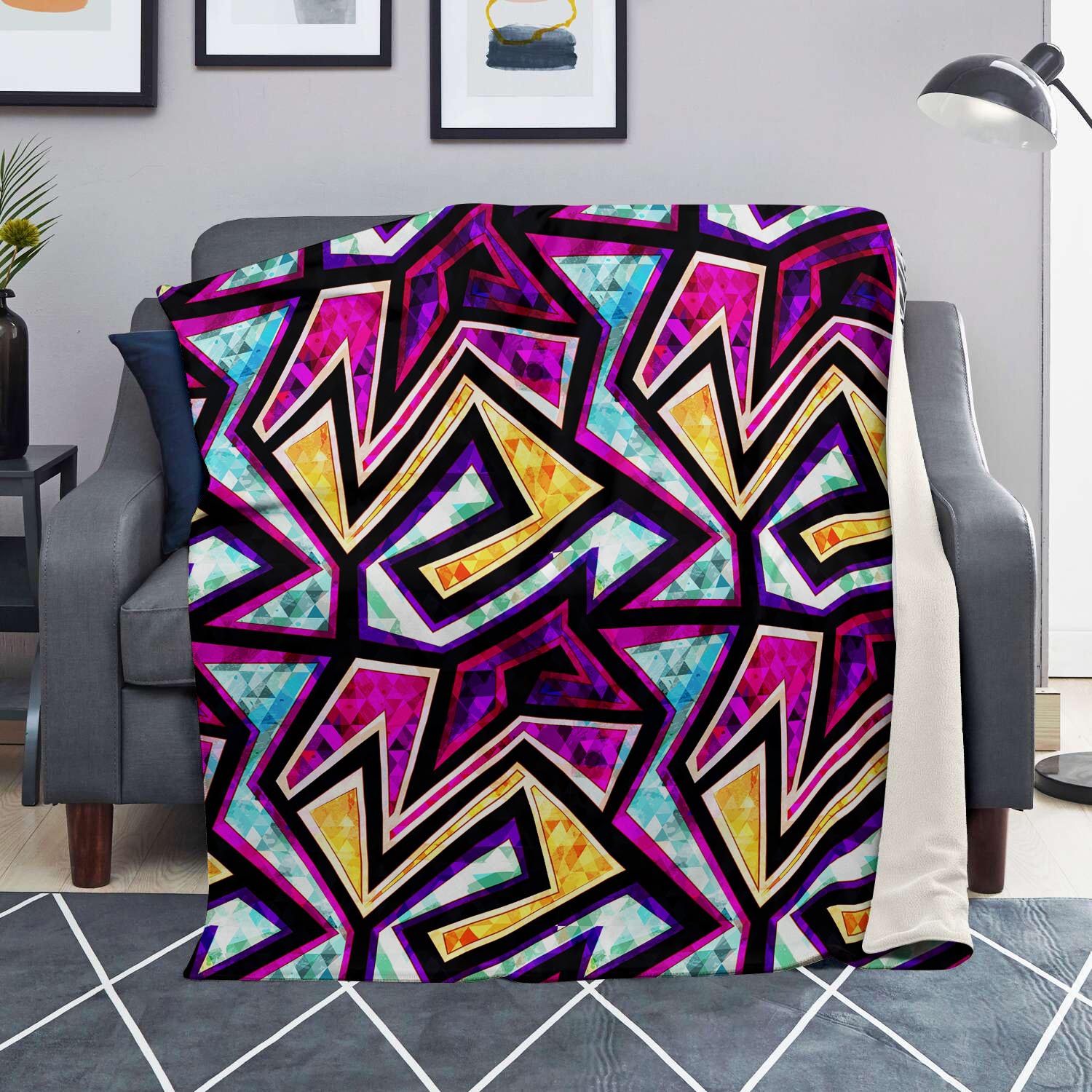 Diamond Geometric Blanket-grizzshop