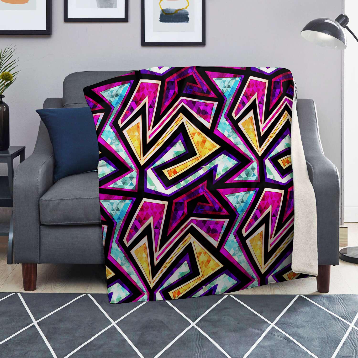 Diamond Geometric Blanket-grizzshop