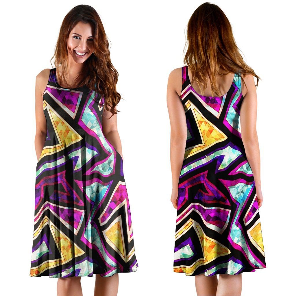 Diamond Geometric Dress-grizzshop