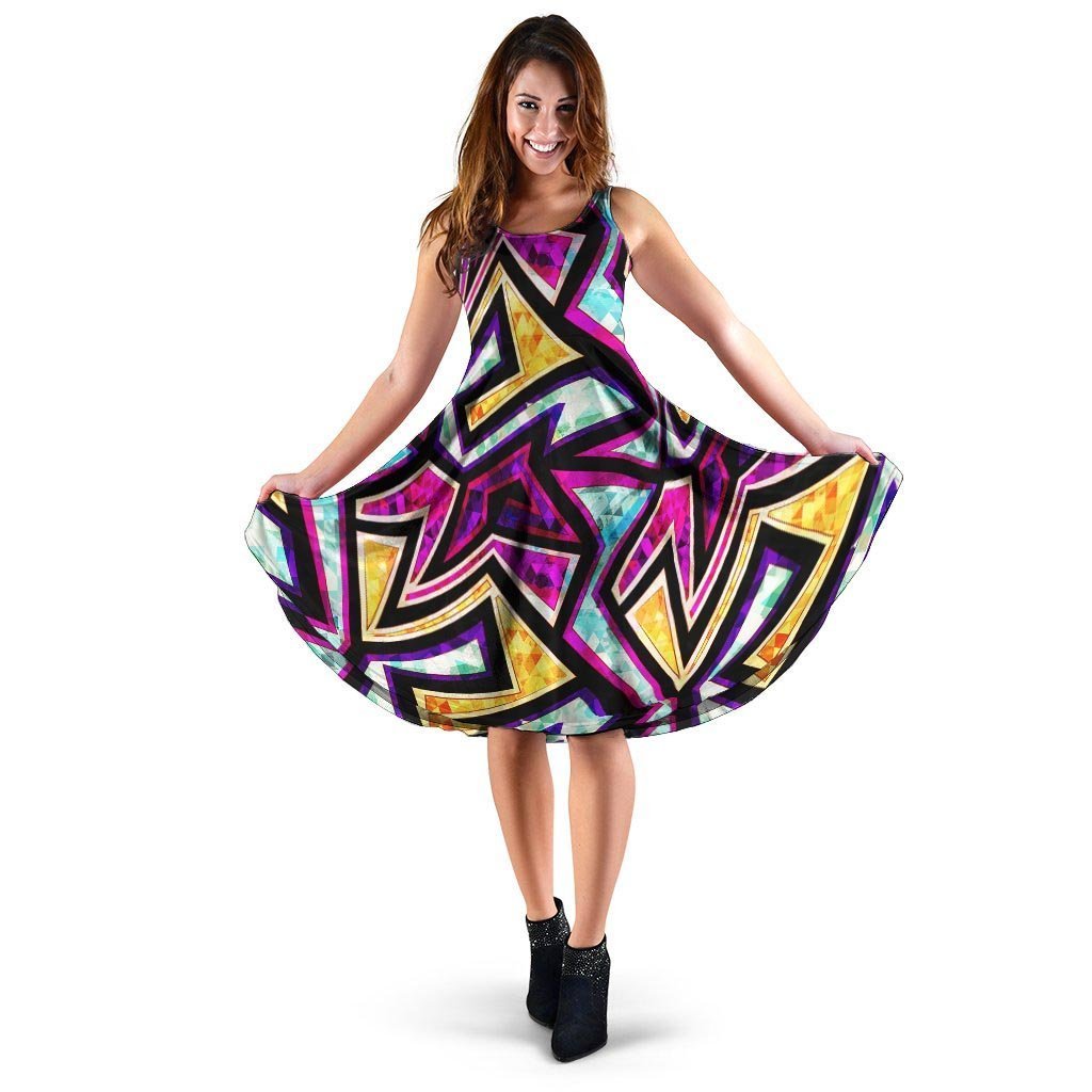 Diamond Geometric Dress-grizzshop