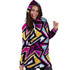 Diamond Geometric Hoodie Dress-grizzshop