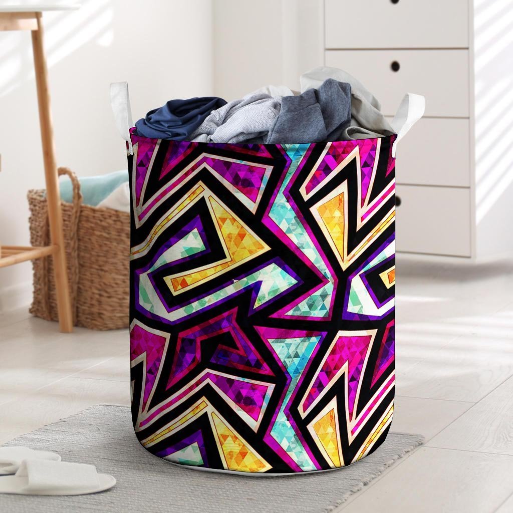 Diamond Geometric Laundry Basket-grizzshop