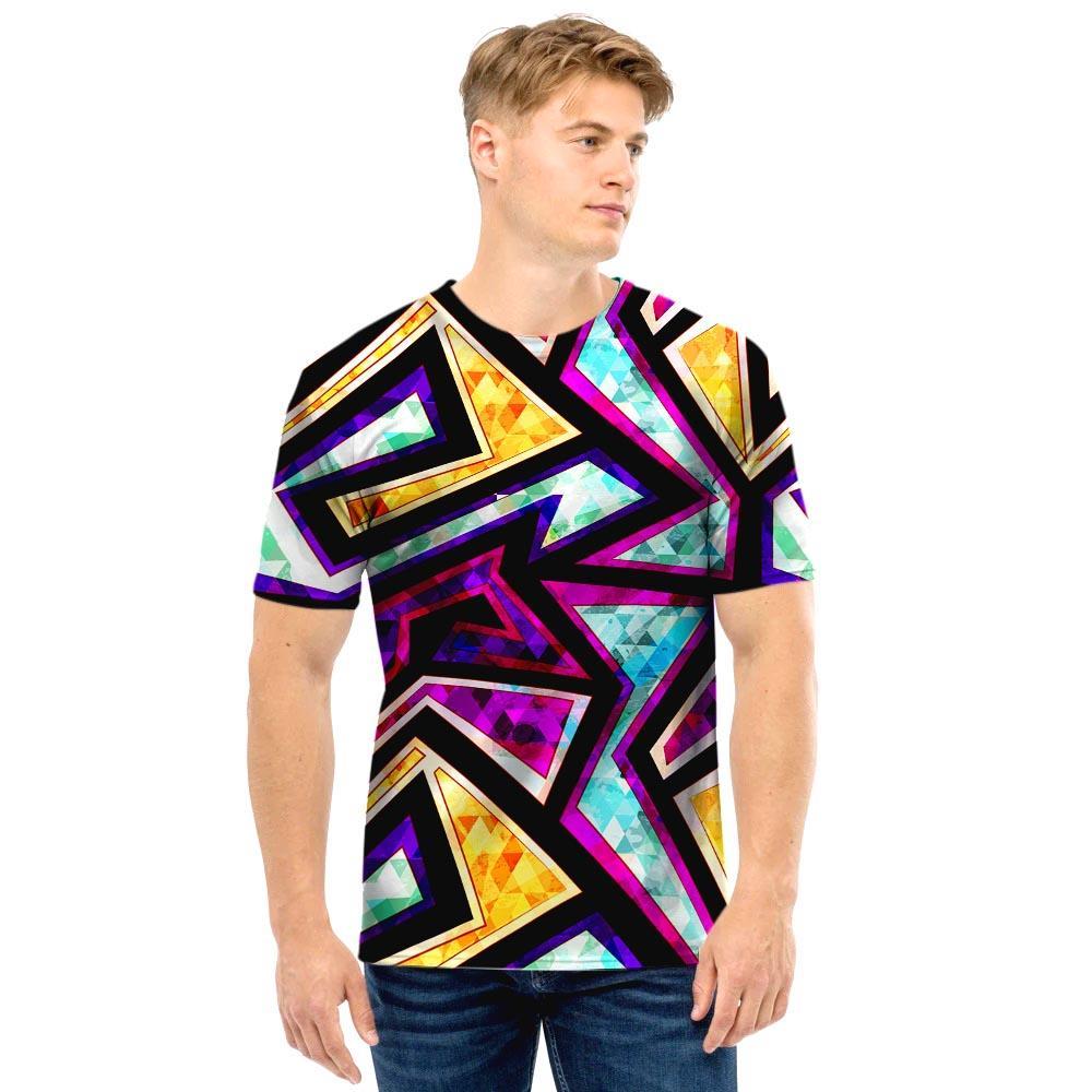 Diamond Geometric Men T Shirt-grizzshop