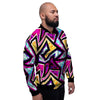 Diamond Geometric Men's Bomber Jacket-grizzshop