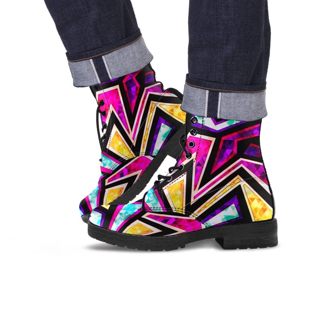 Diamond Geometric Men's Boots-grizzshop