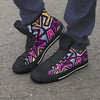 Diamond Geometric Men's High Top Shoes-grizzshop