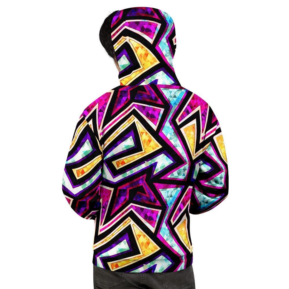 Diamond Geometric Men's Hoodie-grizzshop