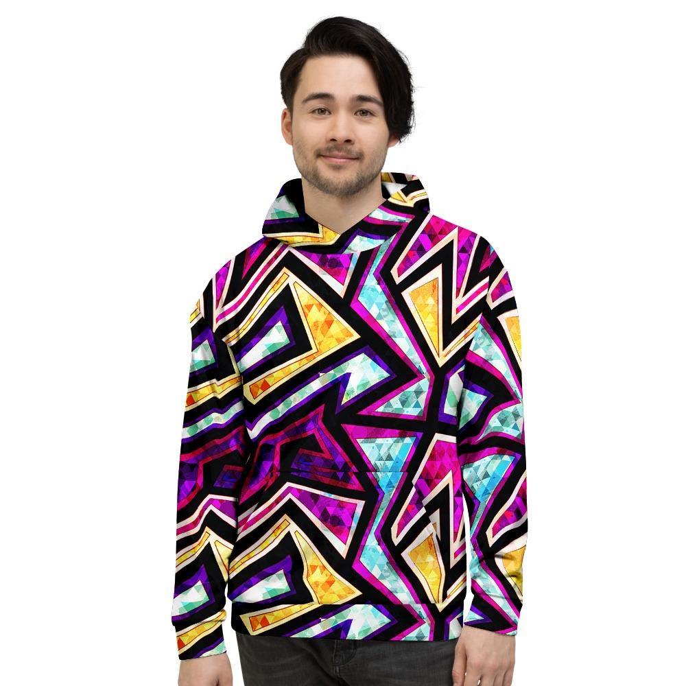 Diamond Geometric Men's Hoodie-grizzshop