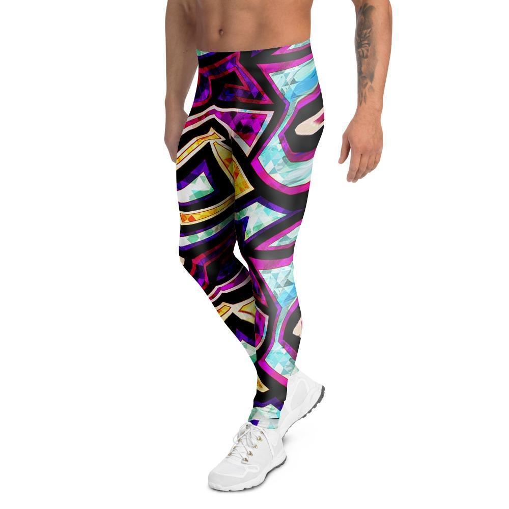 Diamond Geometric Men's Leggings-grizzshop