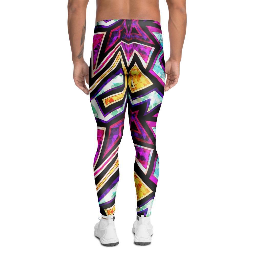 Diamond Geometric Men's Leggings-grizzshop