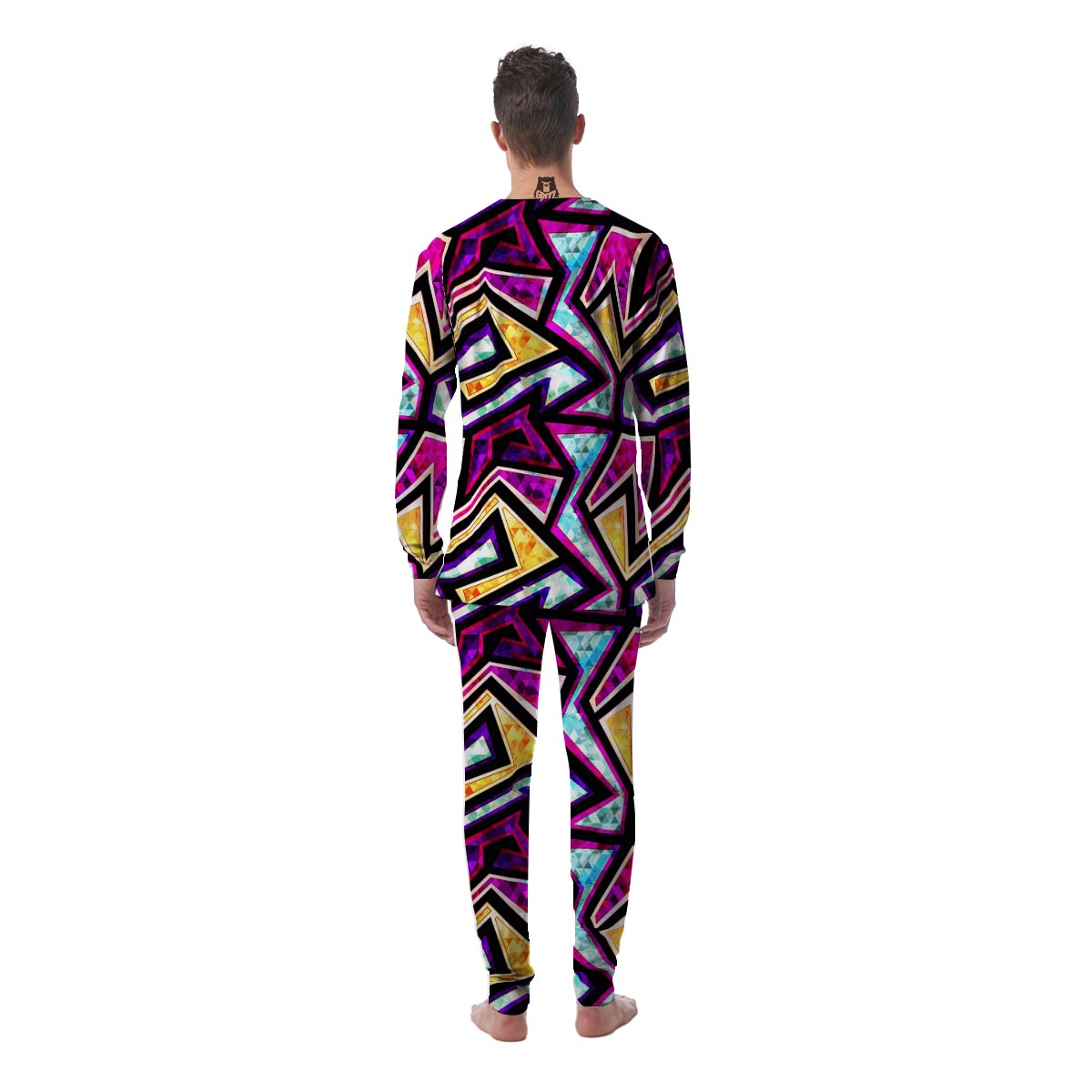 Diamond Geometric Men's Pajamas-grizzshop