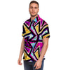 Diamond Geometric Men's Short Sleeve Shirt-grizzshop