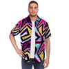 Diamond Geometric Men's Short Sleeve Shirt-grizzshop