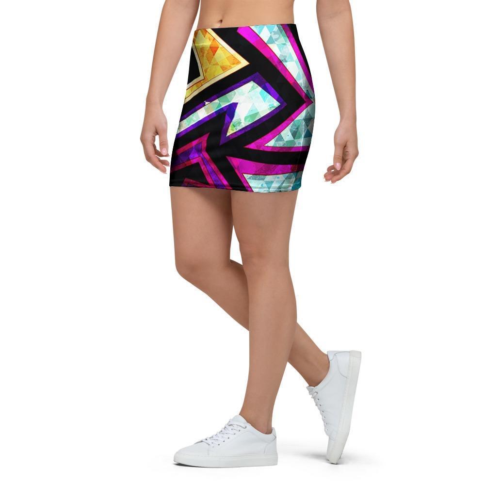 Diamond Geometric Mini Skirt-grizzshop