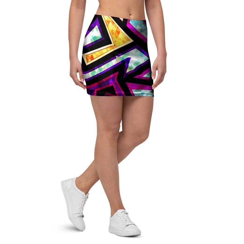 Diamond Geometric Mini Skirt-grizzshop