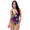 Diamond Geometric One Piece Swimsuite-grizzshop