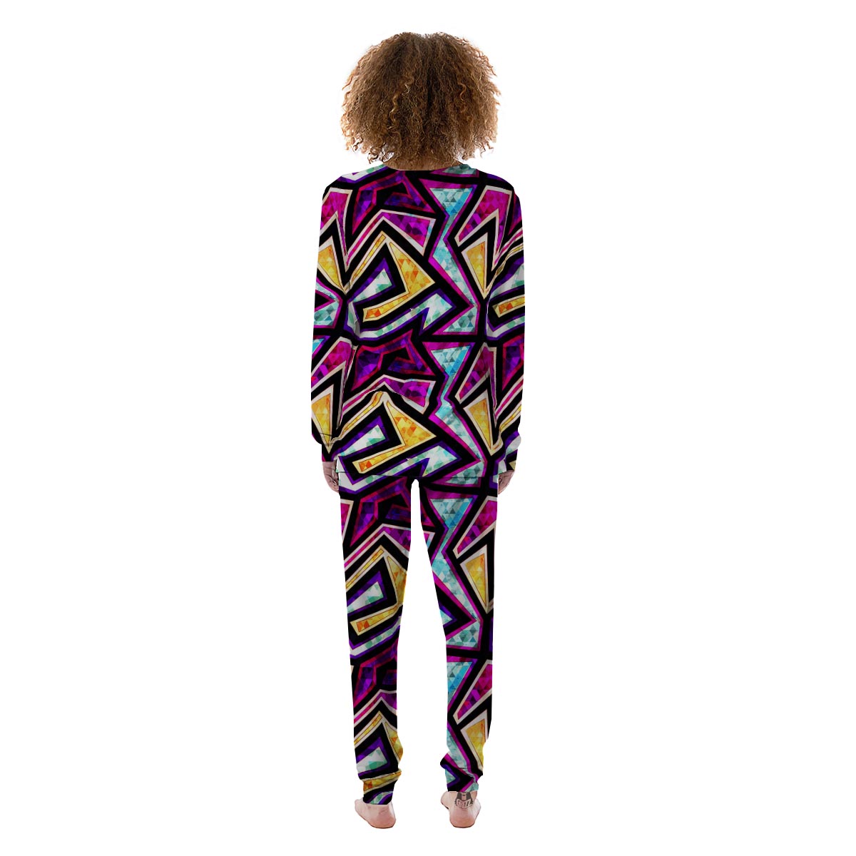 Diamond Geometric Women's Pajamas-grizzshop