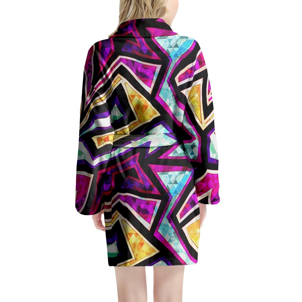 Diamond Geometric Women's Robe-grizzshop