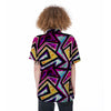 Diamond Geometric Women's Short Sleeve Shirts-grizzshop