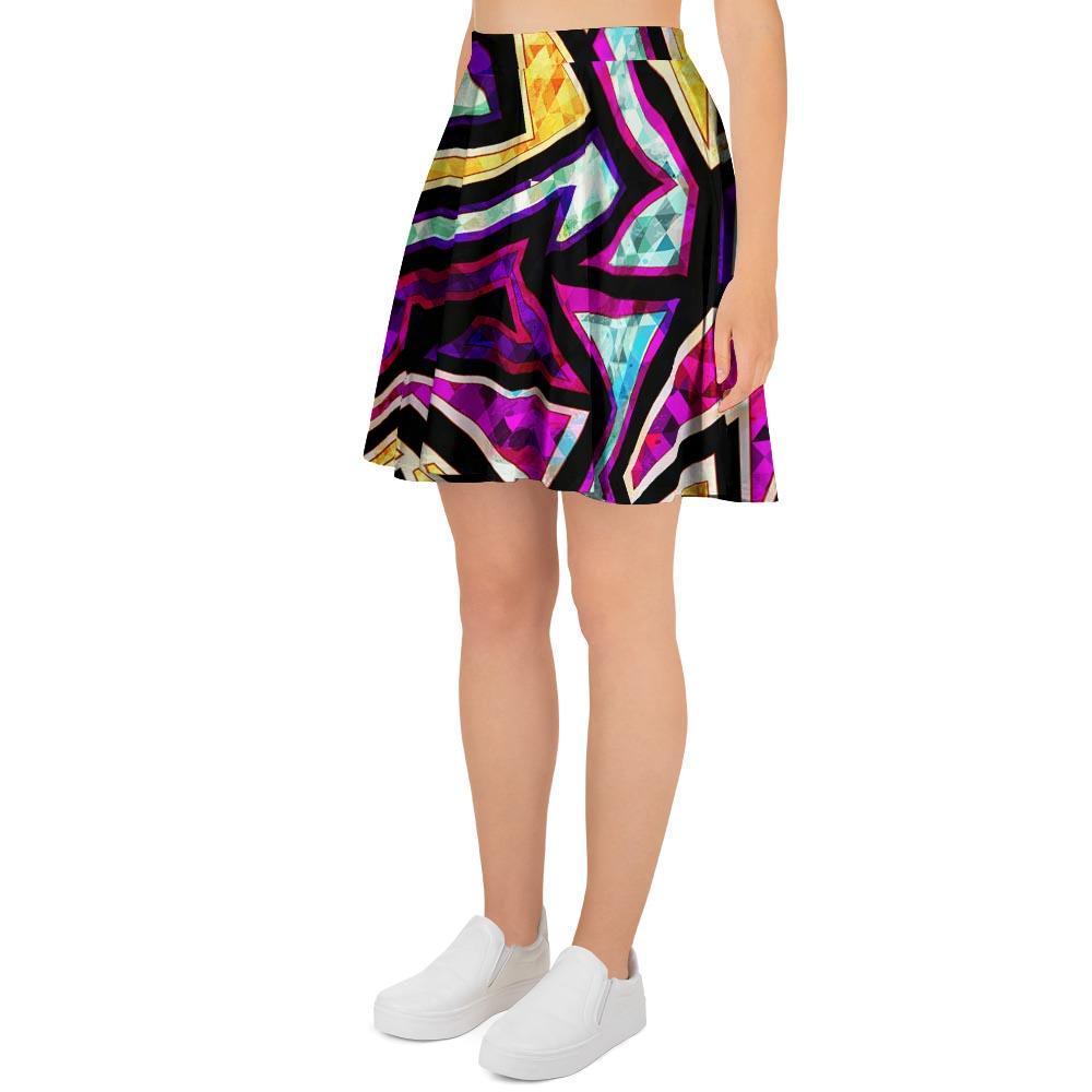 Diamond Geometric Women's Skirt-grizzshop