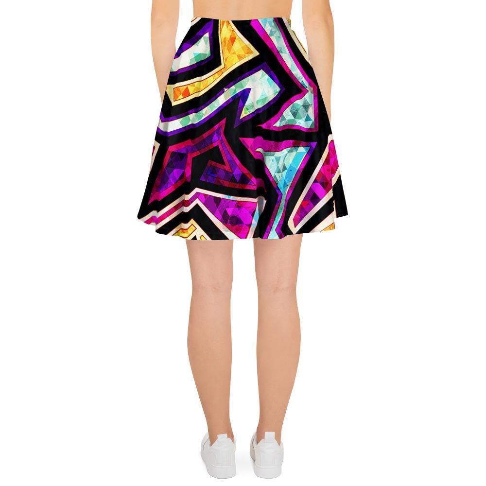 Diamond Geometric Women's Skirt-grizzshop