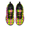 Diamond Mardi Gras Print Pattern Black Sneaker-grizzshop