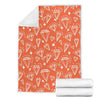 Diamond Orange Print Pattern Blanket-grizzshop