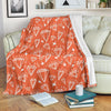 Diamond Orange Print Pattern Blanket-grizzshop