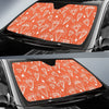 Diamond Orange Print Pattern Car Sun Shade-grizzshop