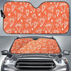 Diamond Orange Print Pattern Car Sun Shade-grizzshop