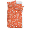 Diamond Orange Print Pattern Duvet Cover Bedding Set-grizzshop