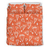 Diamond Orange Print Pattern Duvet Cover Bedding Set-grizzshop