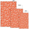 Diamond Orange Print Pattern Floor Mat-grizzshop