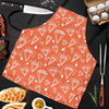 Diamond Orange Print Pattern Men's Apron-grizzshop