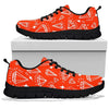 Diamond Orange Print Pattern Sneaker Shoes For Men Women-grizzshop